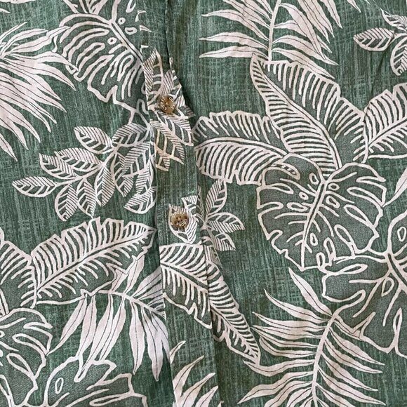 Cooke Street Green Floral Hawaiian Shirt - Size 2XL - Picture 4 of 4